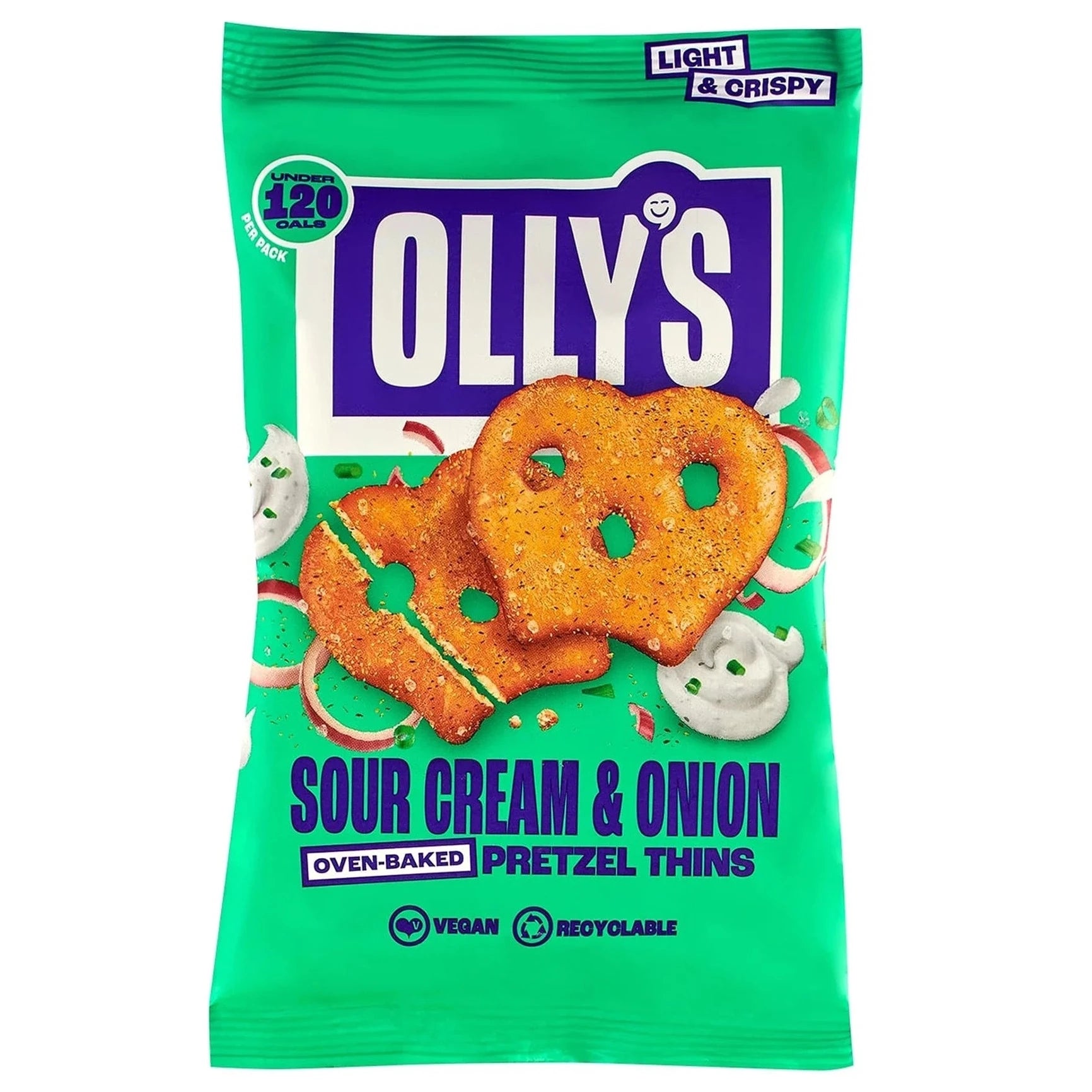 Olly's Pretzels Thins - Vegan Sour Cream & Onion 35g