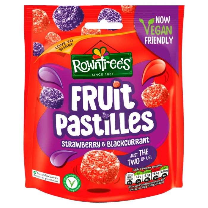 Rowntree's Strawberry & Blackcurrant Fruit Pastilles Sharing Pouch 150g