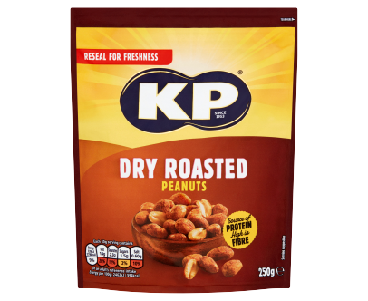 KP Peanuts Dry Roasted 250g - Resealable Pouch