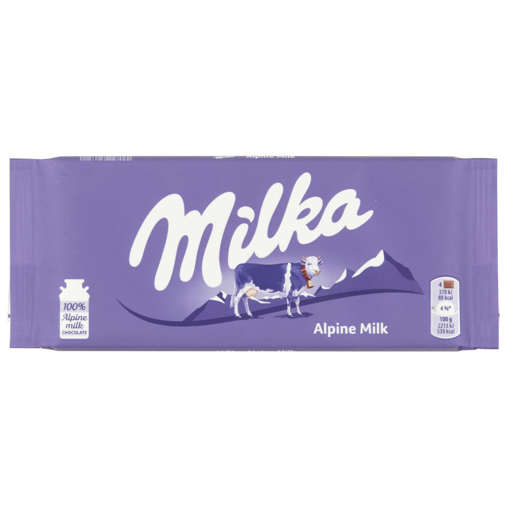 Milka Alpine Milk Chocolate Big Bar 100g