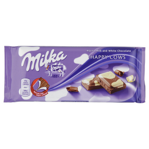 Milka Happy Cows Milk & White Chocolate Big Bar 100g