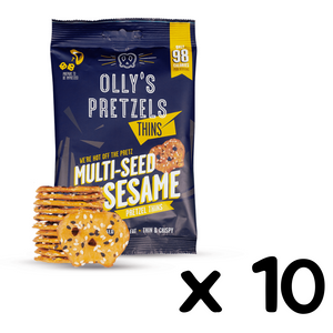 Olly's Pretzels Thins Multiseed Sesame 35g x 10