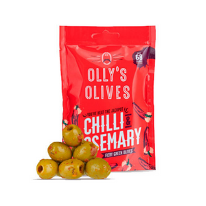 Olly's Chilli & Rosemary Green Olives 50g
