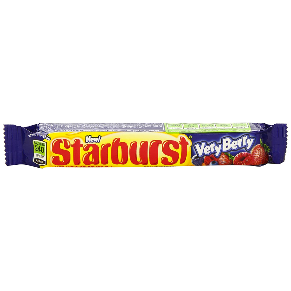 Wrigleys Starburst Very Berry Fruit Chews 45g