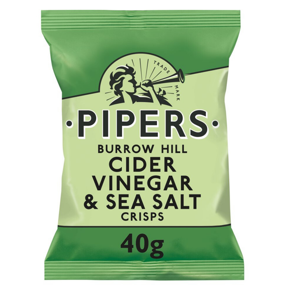 Pipers Cider Vinegar and Sea Salt Crisps 40g
