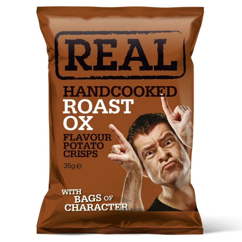 Real Handcooked Roast Ox Crisps 35g