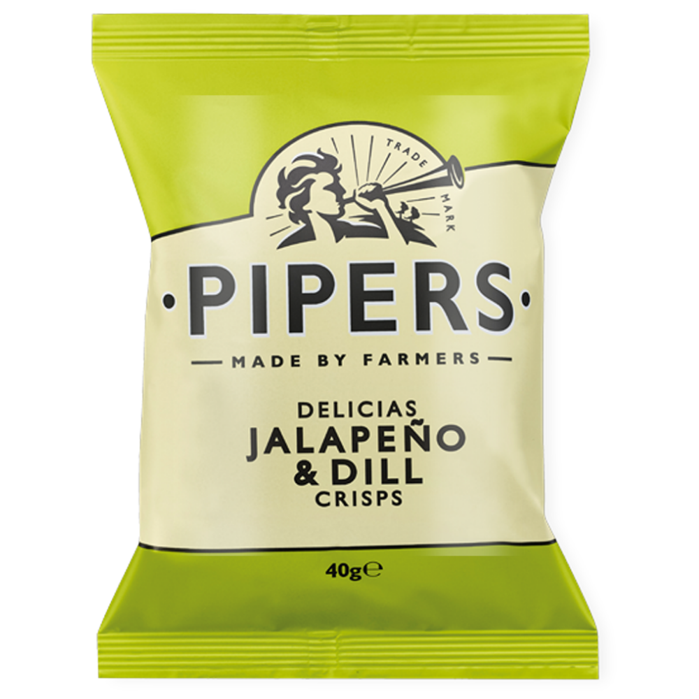 Pipers Delicias Jalapeño & Dill Crisps 40g