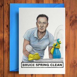 Greetings Card - Bruce Spring Clean