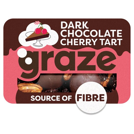 Graze Dark Chocolate Cherry Tart 40g