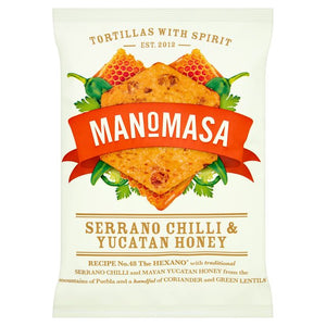 Manomasa Serrano Chilli & Yucatan Honey Tortilla Chips 35g