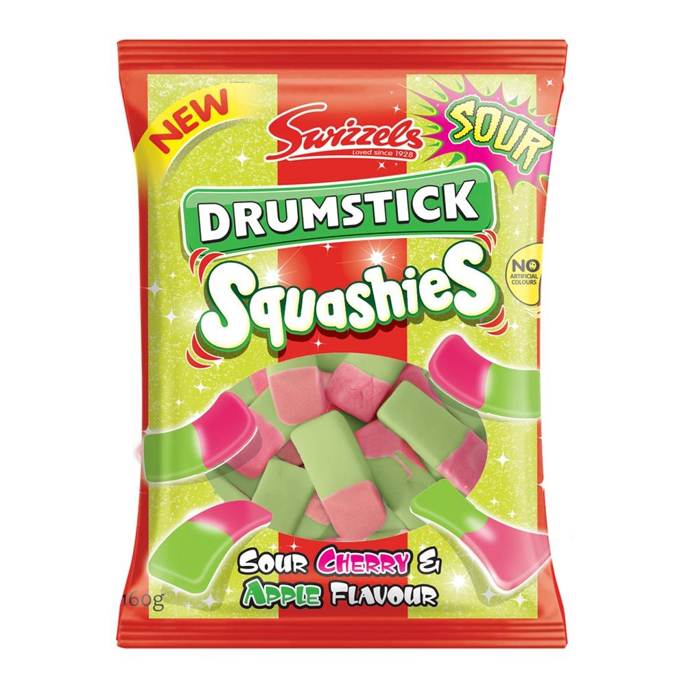 Swizzels Sour Drumstick Squashies Bag 160g